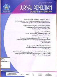 Image of Jurnal Penelitian Sejarah dan Budaya Vol.7 No.1 Mei 2021