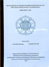 Image of Pengembangan Sistem Informasi Pengelolaan Aset bagi Museum dan Cagar Budaya Dokumen C-501