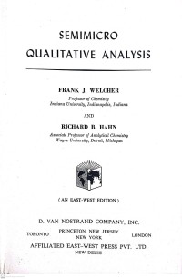 Image of Semimicro Qualitative Analysis