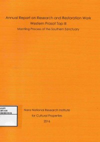 Image of Annual report on research and restoration work western prasat top III mantling process of the southern sanctuary