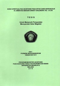 Image of Sosio Spiritualitas Akuntansi pada Situs Candi Borobudur di Jaman Keemasan Dinasti Sailendra 782 - 812 M