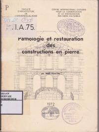 Image of Pathologie et Restauration des Constructions en Pierre