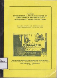 Image of Materi International Training Course on Conservation and Exhibition of Southeast Asian Collections