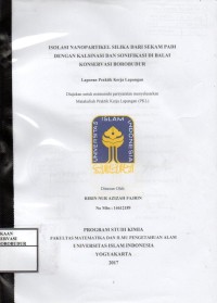 Image of Isolasi nanopartikel silika dari sekam padi dengan kalsinasi dan sonifikasi di Balai Konservasi Borobudur