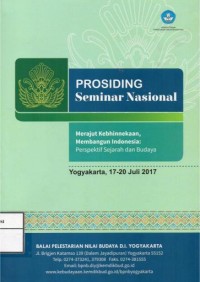 Image of Prosiding seminar nasional : Merajut kebhinekaan, membangun Indonesia : Perspektif sejarah dan budaya