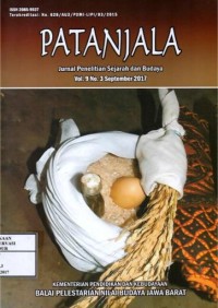Image of Patanjala Vol.9 Nomor 3 September 2017 : Kalimat penobatan raja logika semiotik orang moronene di pulau Kabaena, Peranan bupati R.A.A. Wiratanuningrat dalam pembangunan kabupaten tasikmalaya 1908-1937, Peran perempuan pada upacara tradisional rahengan di desa citatah, kabupaten bandung barat, Wewekas dan ipat-ipat sunan gunung jati beserta kesesuaiannya dengan AlQur'an, Tradisi lisan hahiwang pada perempuan di pesisir barat lampung, Gerakan sosial politik masyarakat blambangan terhadap kompeni di Blambangan tahun 1767-1768, Kota sukabumi dari distrik menjadi gemeente (1815-1914), Ekofeminisme dan gerakan perempuan di Bandung
