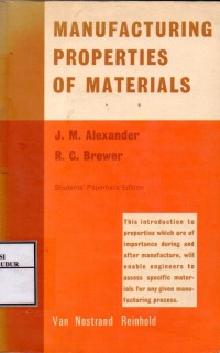 Image of Manufacturing Properties of Materials