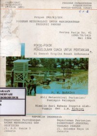 Image of Pokok-Pokok Pengelolaan Cuaca untuk Pertanian
