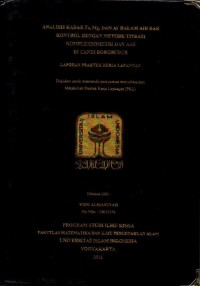 Image of Analilsis kadar Fe, Mg, dan Al dalam air bak kontrol dengan metode titrasi kompleksometri dan AAS di Candi Borobudur