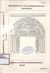 Image of Optimisation Des Releves Photogrammetriques D'architecture