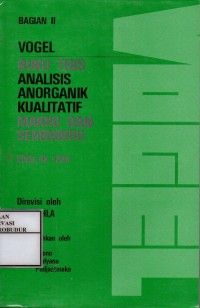 Image of Buku Teks Analisis Anorganik Kualitatif Makro dan Semimikro bagian II