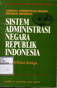 Image of Sistem Administrasi Negara Republik Indonesia
