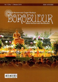 Image of Jurnal konservasi cagar budaya borobudur Vol.12 No.1 Oktober 2018 : Studi potensi ancaman pada situs benteng gunung biram aceh besar provensi aceh, Kajian pengaruh intensitas suara terhadap bangunan cagar budaya berbahan batu tahap I, Penggunaan litium silikat sebagai konsolidan anorganik pada batu bata melalui uji pembuatan mortar, Konservasi cagar budaya kayu dengan asap cair (uji lapangan), Evaluasi dampak penggunaan bahan kimia selama kegiatan pemugaran candi brahu