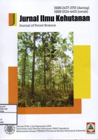 Image of Jurnal ilmu kehutanan Vol.12 No.2 Juli-September 2018 : Prediksi lebar tajuk pohon dominan pada pertanaman jati asal kebun benih klon di kesatuan pemangkuan hutan ngawi Jawa timur, Pemanenan kayu hutan rakyat (studi kasus di ciamis jawa barat), Respon komunitas burung terhadap pembangkit listrik tenaga panas bumi (PLTP) Kamojang bandung jawa barat, Pertumbuhan tanaman semusim dan manglid (Magnolia champaca) pada poa agroforestry, Studi ekologi kuanitatif hutan pilan sebagai dasar pengembangan kebun raya gianyar, Potensi simpanan karbon pada beberapa tipologi hutan rawa gambut di kalimantan tengah, Keragaman kandungan lemak nabati spesies shorea penghasil tengkawang dari beberapa provenans dan ras lahan, Uji fitokimia dan aktivitas antibakteri tumbuhan pranajiwa (Eucresta horsfieldii (Lesch.)Benn)., Tingkat kesamaan acacia mangium acacia auriculiformis dan hibridnya berdasarkan sifat anatomi akar batang dan daun, Pengaruh kecepatan pertumbuhan terhadap sifat fisika dan mekanika kayu acacia mangium umur 4 tahun asal wonogiri jawa tengah