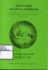 Image of Budaya Kerja Organisasi Pemerintah