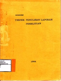 Image of Teknik Penulisan Laporan Penelitian