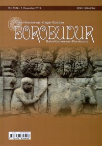 Image of Jurnal Konservasi Cagar Budaya Borobudur Vol. 13 No.2 Desember 2019 : Kajian penataan tanaman kawasan Borobudur, Model kepranataan kota pusaka dalam program penataan pelestarian kota pusaka (P3KP), Strategi kebijakan menjaga warisan budaya Bandar Aceh Darussalam di kota Banda Aceh Provinsi Aceh, Kajian pengaruh intensitas suara terhadap bangunan cagar budaya berbahan batu tahap II, Stabilitas struktur Candi Mendut