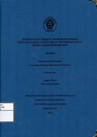 Image of Efektivitas website borobudurpedia sebagai sarana pencarian infromasi situs dunia candi borobudur
