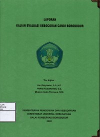 Image of Kajian evaluasi kebocoran Candi Borobudur