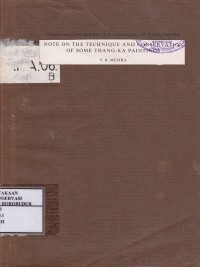 Image of Note On The Technique and Conservation of Some Thang-Ka Paintings