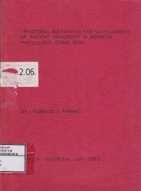 Image of Traditional Restoration and Safeguarding of Ancient Monuments in Indonesia Particularly Chandi Sewu