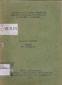 Image of Laporan Hasil Survai Konservasi Beberapa Peninggalan Purbakala Di Cirebon Kuningan