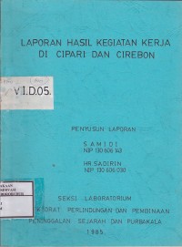 Image of Laporan Hasil Kegiatan Kerja di Cipari dan Cirebon