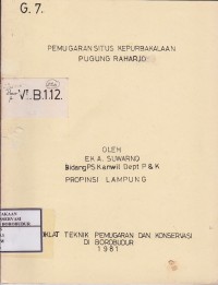 Image of Pemugaran Situs Kepurbakalaan Pugung Raharjo