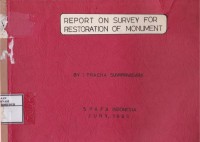 Image of Report On Survey For Restoration of Monument