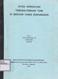 Image of Studi Arkeologi Temuan-Temuan Yoni Di Sekitar Candi Borobudur