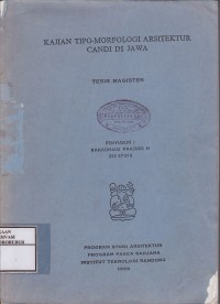 Image of Kajian Tipo - Morfologi Arsitektur Candi di Jawa