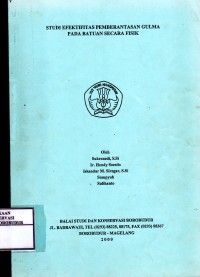 Image of Studi Efektivitas Pemberantasan Gulma pada Batuan Secara Fisik