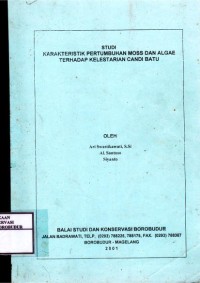 Image of Studi Karakteristik Pertumbuhan Moss dan Algae terhadap Kelestarian Candi Batu