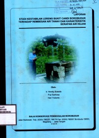Image of Laporan Studi Kestabilan Lereng Bukit Candi Borobudur terhadap Rembesan Air Tanah dan karakteristik Serapan Air Hujan