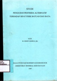 Image of Studi Pengujian Pestisida Alternatif terhadap Sifat Fisik Batuan dan Bata