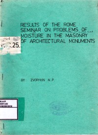 Image of Results Of The Rome Seminar On Problems of Moisture in The Masonry of Architectural Monuments