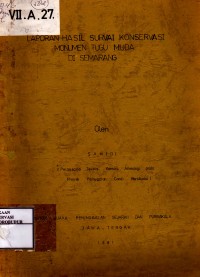 Image of Laporan Hasil Survai Konservasi Monumen Tugu Muda di Semarang