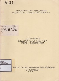 Image of Pemugaran dan Pemeliharaan Peninggalan Sejarah dan Purbakala di Sumatra Barat