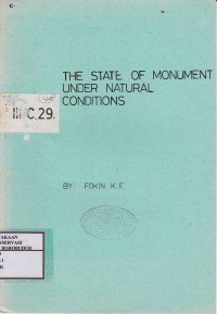 Image of The State of Monument Under Natural Conditions