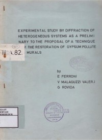Image of Experimental Study By Diffraction of Heterogeneous Systems as a Preliminary To The Proposal of a Technique For The Restoration of Gypsum Polluted Murals