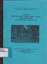 Image of Laporan Purnapugar Gapura Supit Urang Makam Imogiri Daerah Istimewa Yogyakarta