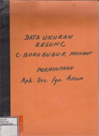 Image of Data Ukuran Relung Candi Borobudur , Mendut