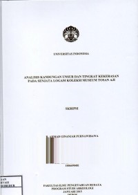 Image of Analisis kandungan unsur dan tingkat kekerasan pada senjata logam koleksi museum tosan aji